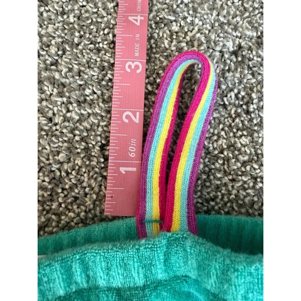 GAP Kids Terry Cloth Romper 5 Years Aqua Rainbow Trim Cover-Up